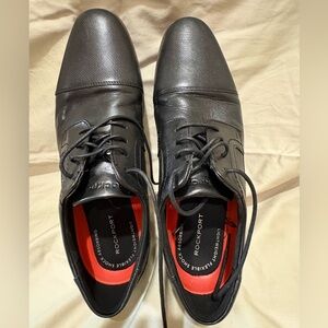 Rockport Men’s Size 10.5 Black Leather Lace-Up Oxfords WORN ONCE